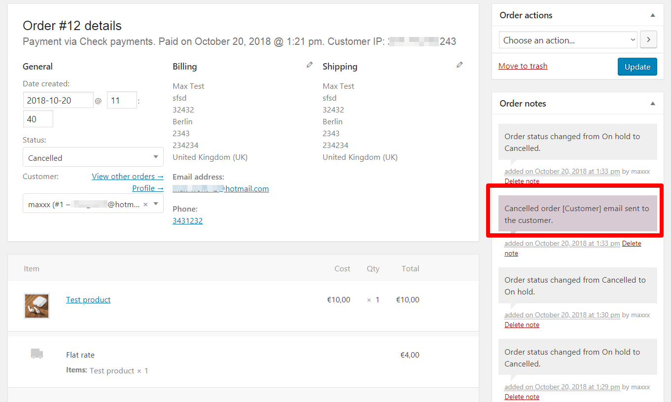 Customer email on Order cancelled or failed - Plugin for Woocommerce - Image 4